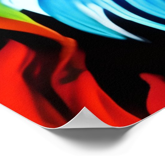 Rainbow Cat Lion Poster - Digital Art Fantasy (Hoek)