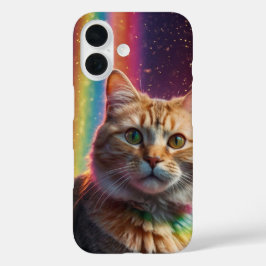 Rainbow Cat Magic iPhone 16 Hoesje