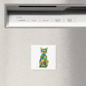 Rainbow Cat Magnet (Insitu (Vaatwasser))