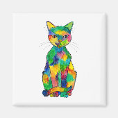 Rainbow Cat Magnet (Voorkant)