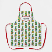 Rainbow Cat Name Apron Schort (Voorkant)