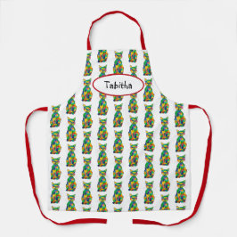 Rainbow Cat Name Apron Schort