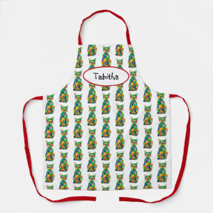 Rainbow Cat Name Apron Schort