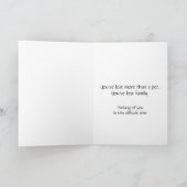 Rainbow cat silhouette or photo pet sympathy card feestdagen kaart (Binnen)