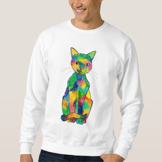 Rainbow Cat Sweatshirt (Voorkant)