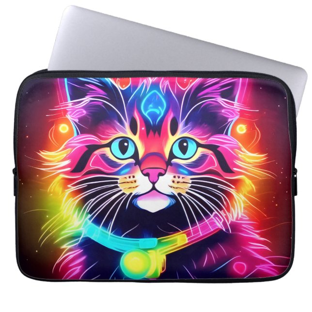 Rainbow Cat Vibes Laptop Sleeve (Voorkant)