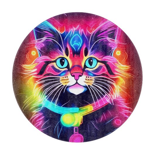 Rainbow Cat Vibes Snijplank (Voorkant)