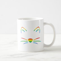 Rainbow Cat Whiskers Classic Mok
