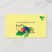 Rainbow Caterpillar Daycare Visitekaartjes (Achterkant)