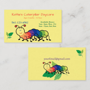 Rainbow Caterpillar Daycare Visitekaartjes