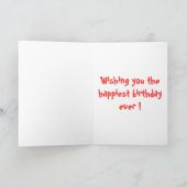 RAINBOW CATERPILLAR "HAPPY BIRTHDAY" KAART (Binnen)