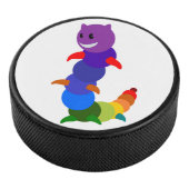 RAINBOW CATERPILLAR HOCKEY PUCK (3/4)
