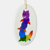 RAINBOW CATERPILLAR KERAMISCH ORNAMENT (Rechts)