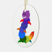 RAINBOW CATERPILLAR KERAMISCH ORNAMENT (Links)