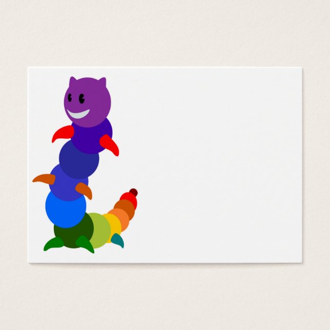 RAINBOW CATERPILLAR VISITEKAARTJES (Voorkant)