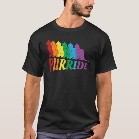 Rainbow Cats Meow Gay Pride LGBTQ LGBT Pride Maand T-shirt (Voorkant)