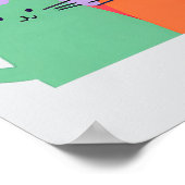 Rainbow Cats Minimalistische Muurkunst - Schattige Poster (Hoek)