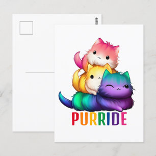 Rainbow Cats Purride Briefkaart