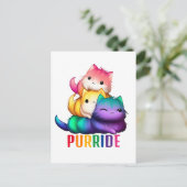 Rainbow Cats Purride Briefkaart (Staand voorkant)