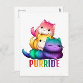 Rainbow Cats Purride Briefkaart (Voorkant / Achterkant)