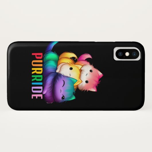 Rainbow Cats Purride Zwart Case-Mate iPhone Case (Achterkant (horizontaal))