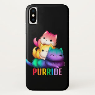 Rainbow Cats Purride Zwart Case-Mate iPhone Case