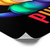 Rainbow Cats Purride Zwart Poster (Hoek)