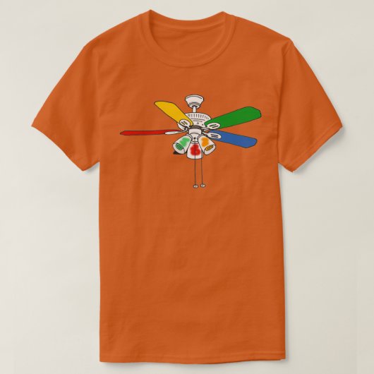 Rainbow Ceiling Fan T-shirt (Design voorkant)