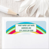 Rainbow Celebration Naam Tag Etiket (Insitu)