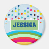Rainbow Celebration Naam Tag Magneet (Voorkant)