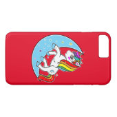 Rainbow Celestial Blue Moon & Stars Unicorn Case-Mate iPhone Case (Achterkant (Horizontaal))