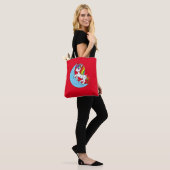 Rainbow Celestial Blue Moon & Stars Unicorn Tote Bag (Op model)