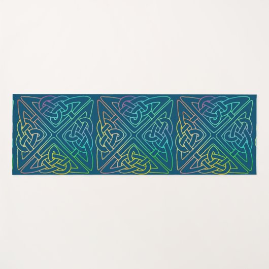 Rainbow Celtic Knot Yoga Mat (Voorkant (horizontaal))