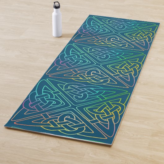 Rainbow Celtic Knot Yoga Mat (In situ)