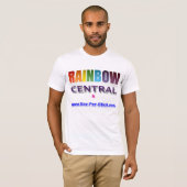 "Rainbow Central" Aangepast T-shirt (Voorkant volledig)