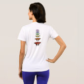 Rainbow Chakra-vlinder T-shirt (Achterkant volledig)