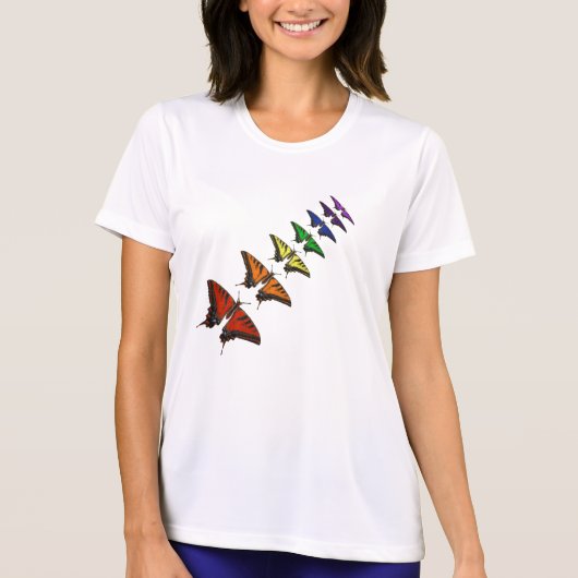 Rainbow Chakra-vlinder T-shirt (Voorkant)