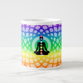 Rainbow Chakra Yoga Jumbo Mok Heilige Geometrie Ku