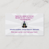 Rainbow Chakra Yoga Visitekaartje (Achterkant)