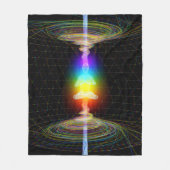 Rainbow Chakras Energy Field Black Fleece Deken (Voorkant)