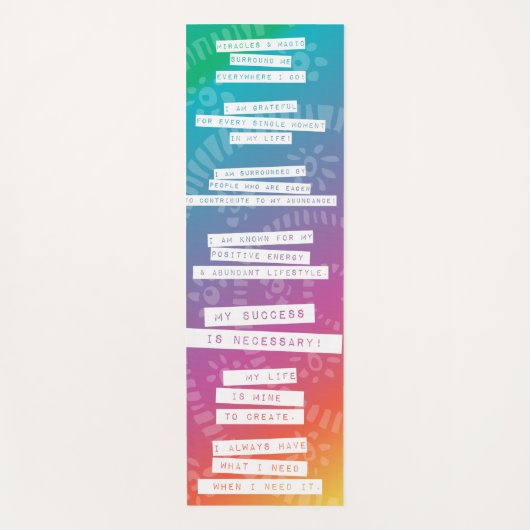 Rainbow Chakras Mindful Mantra Reiki Meditation Yogamat (Voorkant)