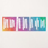 Rainbow Chakras Mindful Mantra Reiki Meditation Yogamat (Voorkant (horizontaal))