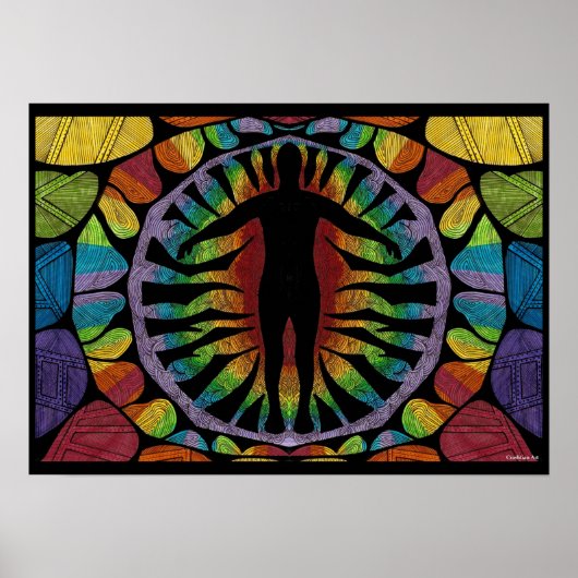 Rainbow Chakras Poster (Voorkant)