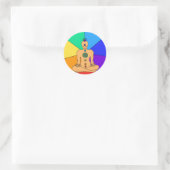 Rainbow Chakras-Sticker Ronde Sticker (Tas)