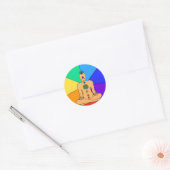 Rainbow Chakras-Sticker Ronde Sticker (Envelop)