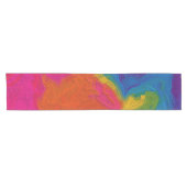 Rainbow Chalk Gradient Swirls Korte Tafelloper (Horizontaal)