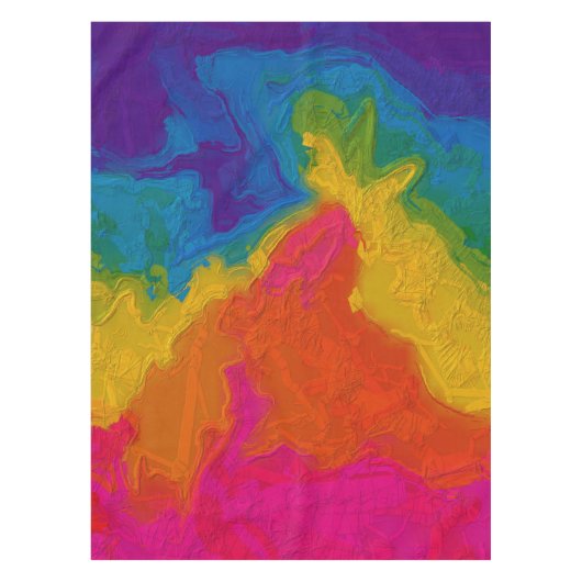 Rainbow Chalk Gradient Swirls Tafelkleed (Voorkant)