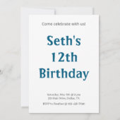 Rainbow Chalk Happy Birthday op Navy Blue Birthday Kaart (Achterkant)