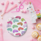 Rainbow Chameleon Pattern Papieren Bordje (Feest)