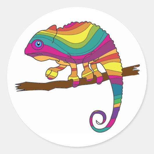 Rainbow Chameleon Stickers (Voorkant)